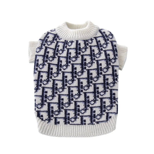 DD  Monogram Dog Lit Sweater