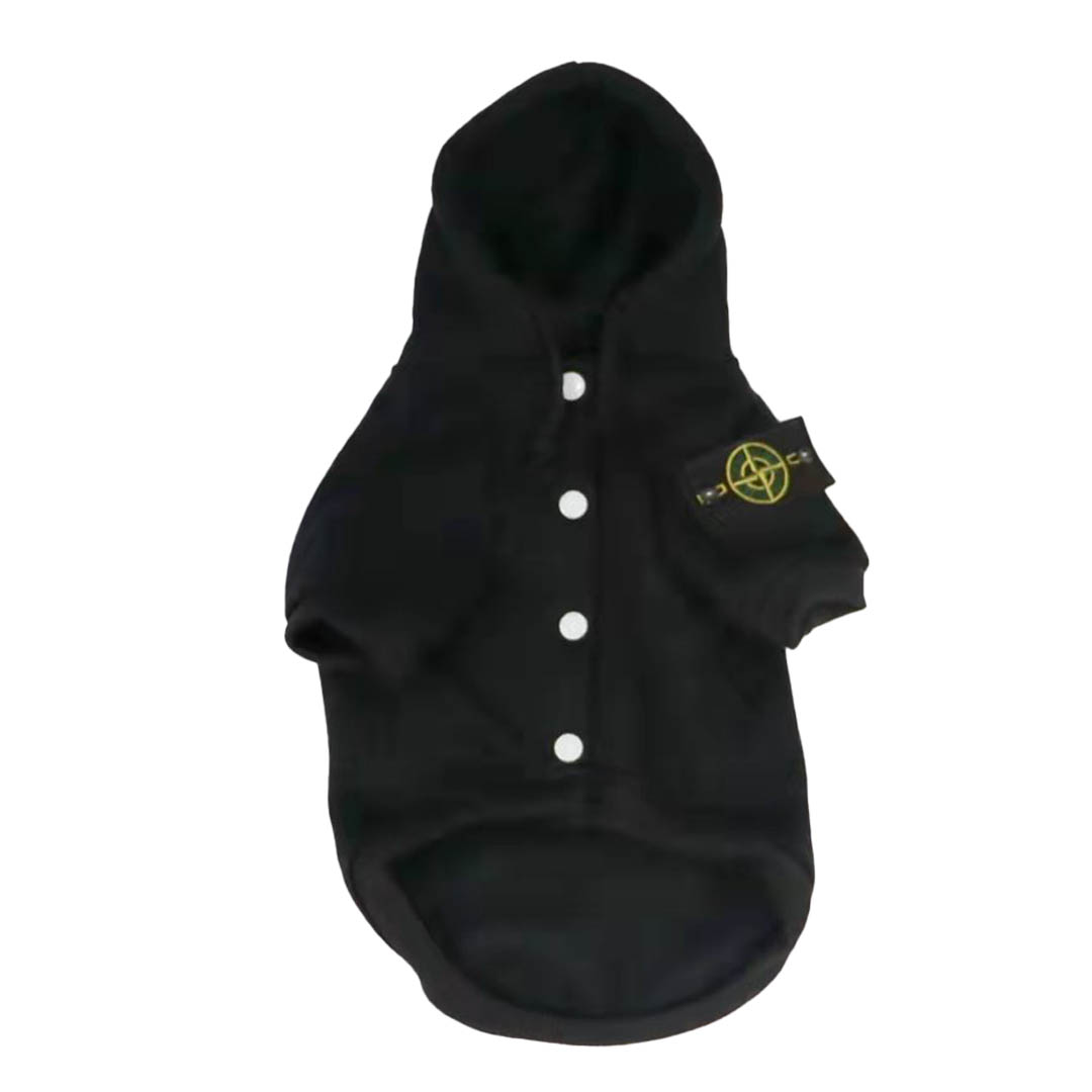 Bone Island Patch Button Up Viral Hoodie
