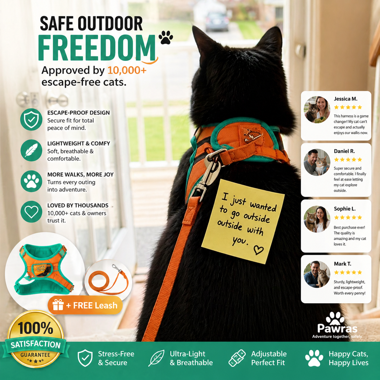 CozyDogo™ Cat Harness + Leash