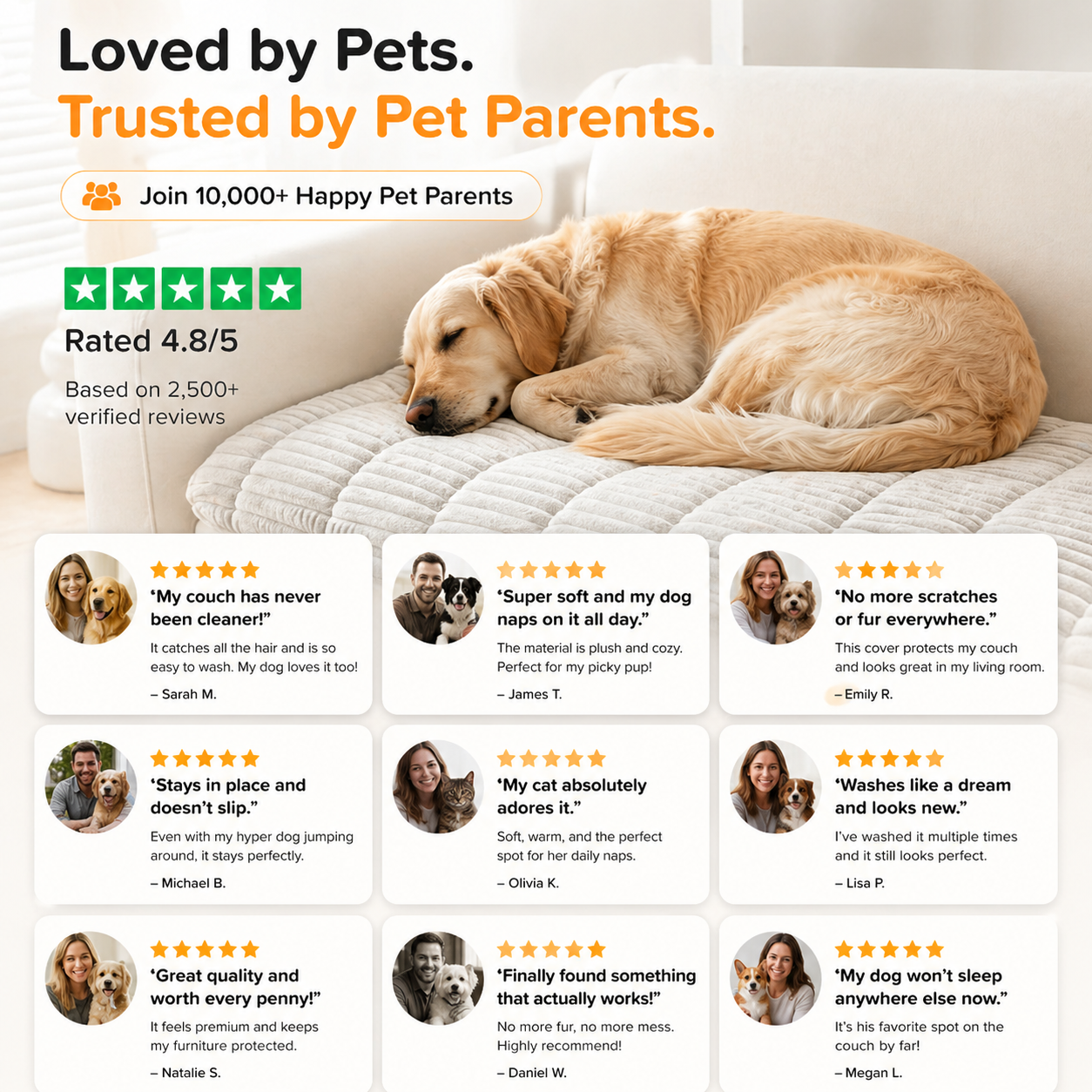 CozyDogo™ Plush Pet Couch Cover