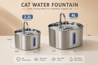 Stainless Steel Cat Water Fountain