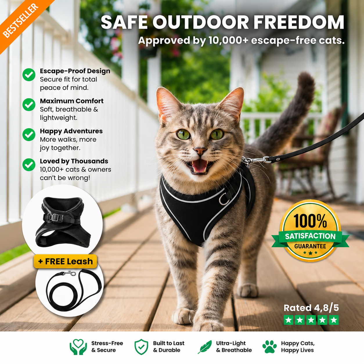 CozyDogo™ Cat Harness + Leash