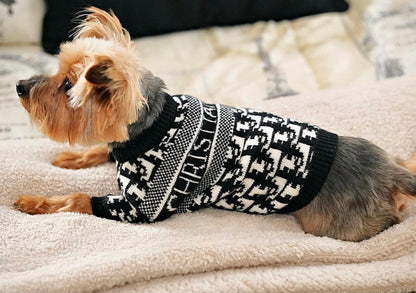 DD Black Alphabet Bubbly Sweater