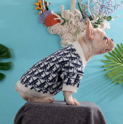 DD  Monogram Dog Lit Sweater