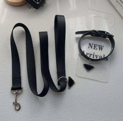 Luxury Black Collar & Leash Supreme Set