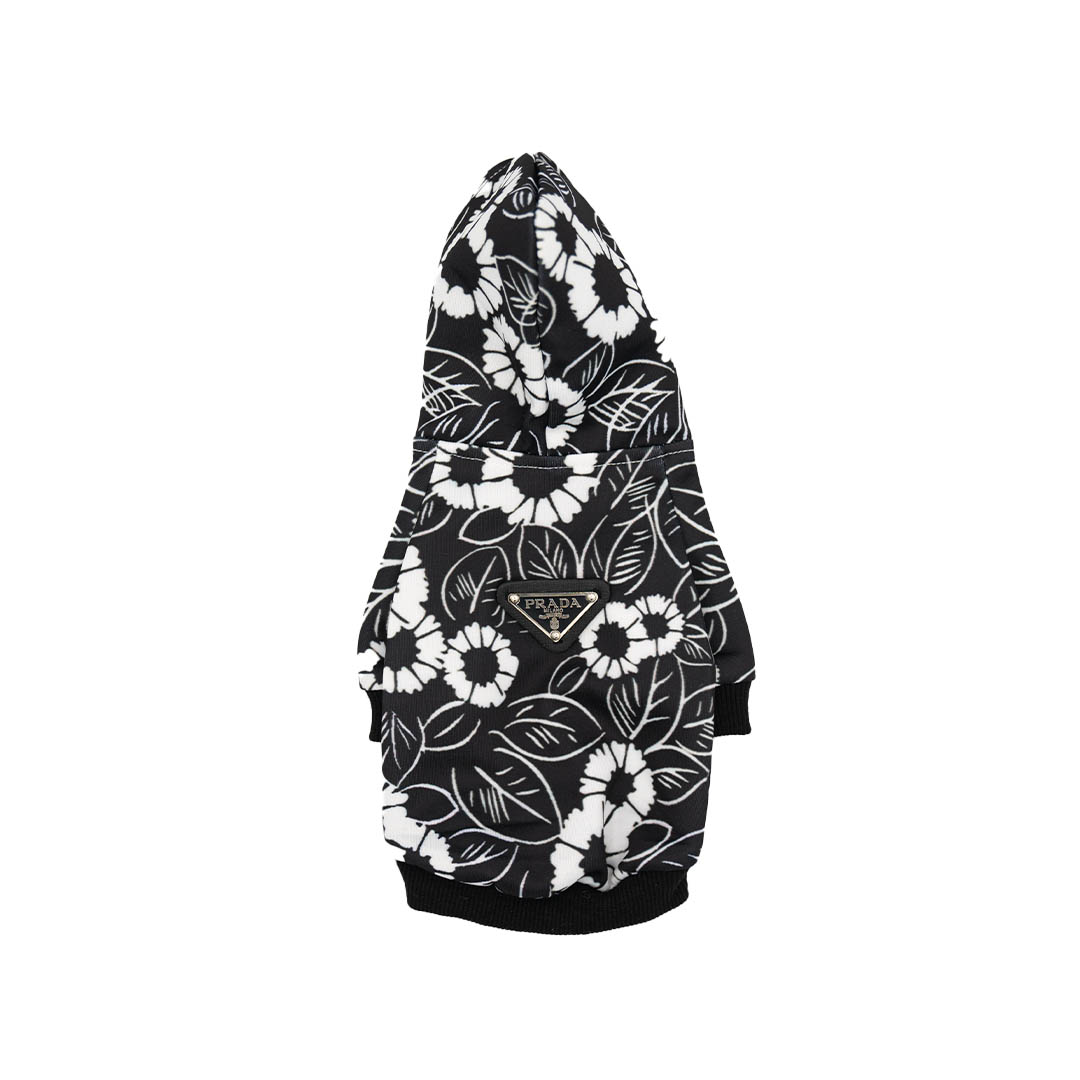 Prada Flower Zip Up Vibrant Hoodie