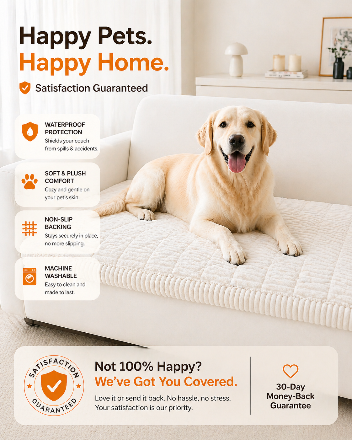 CozyDogo™ Plush Pet Couch Cover