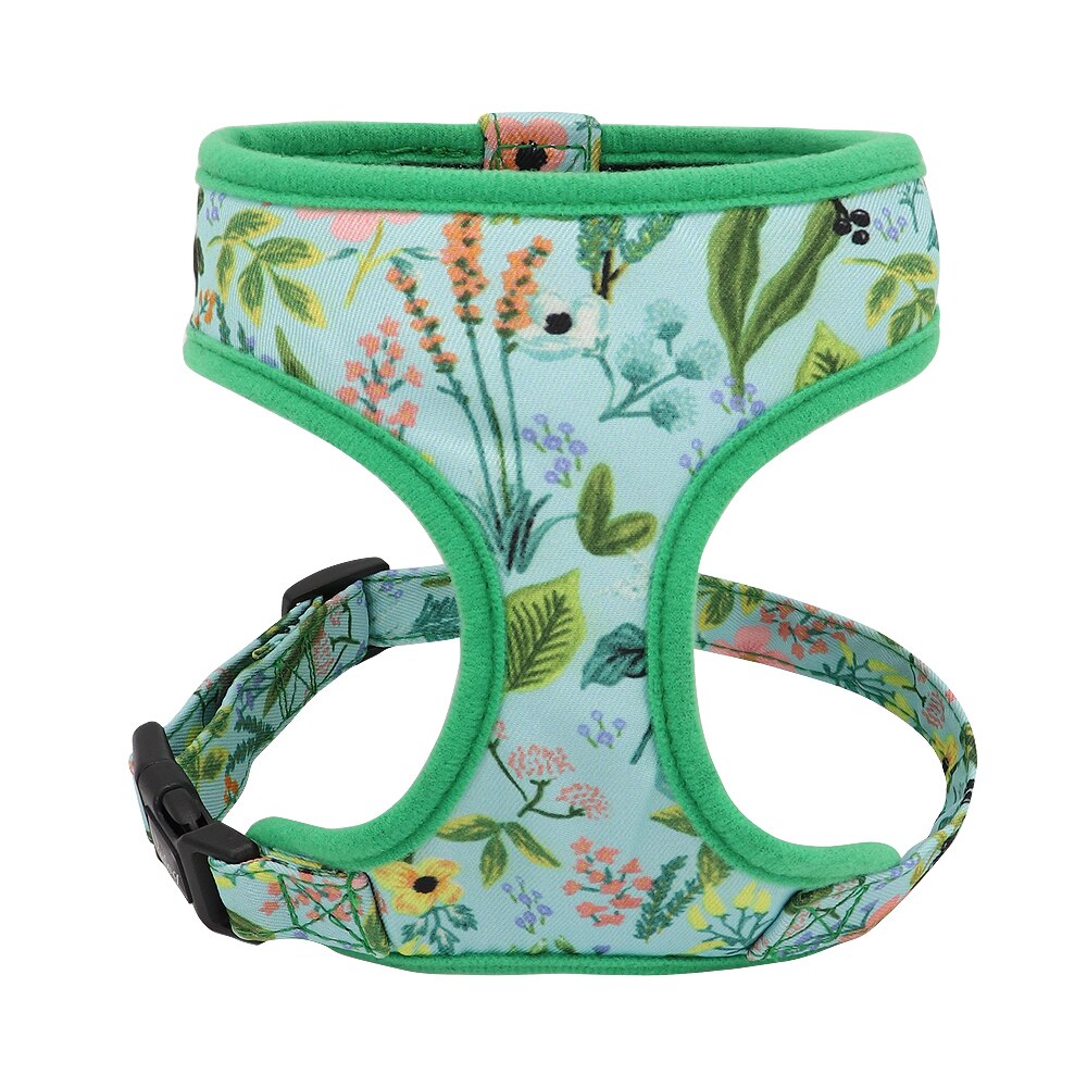 Cute Printed Flower Adjustable Backspin Harness